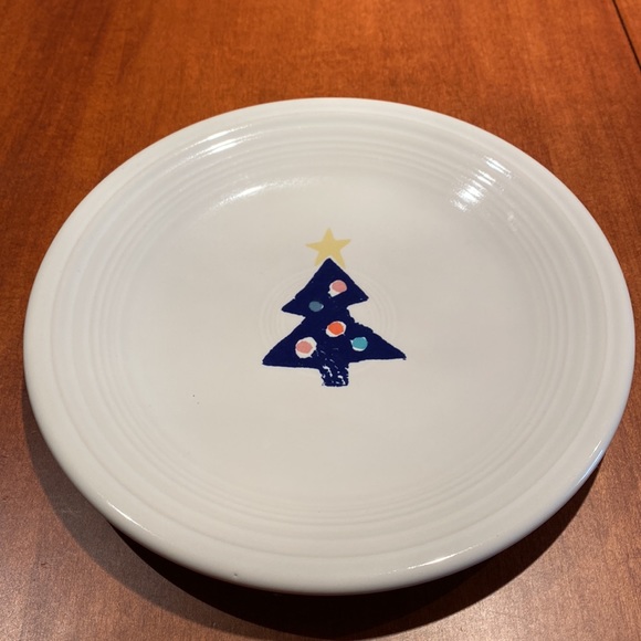 Fiestaware Kitchen Fiestaware 7 Inch Plate With Cobalt Christmas